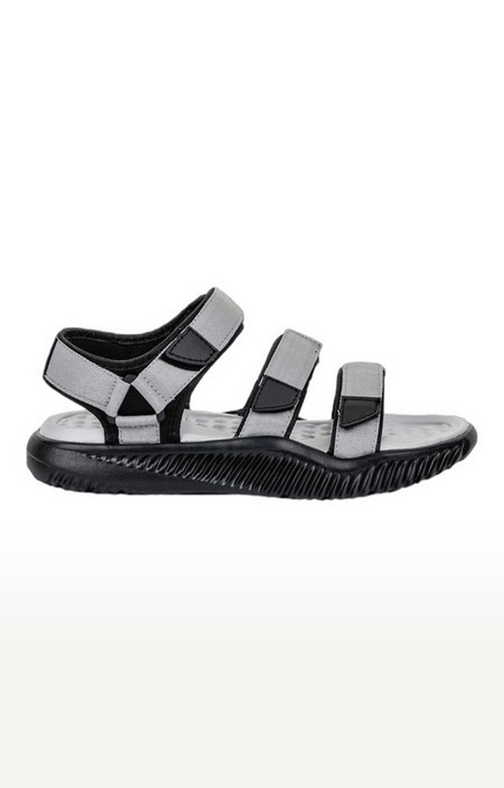 Liberty | Men's Grey Velcro Open Toe Sandals