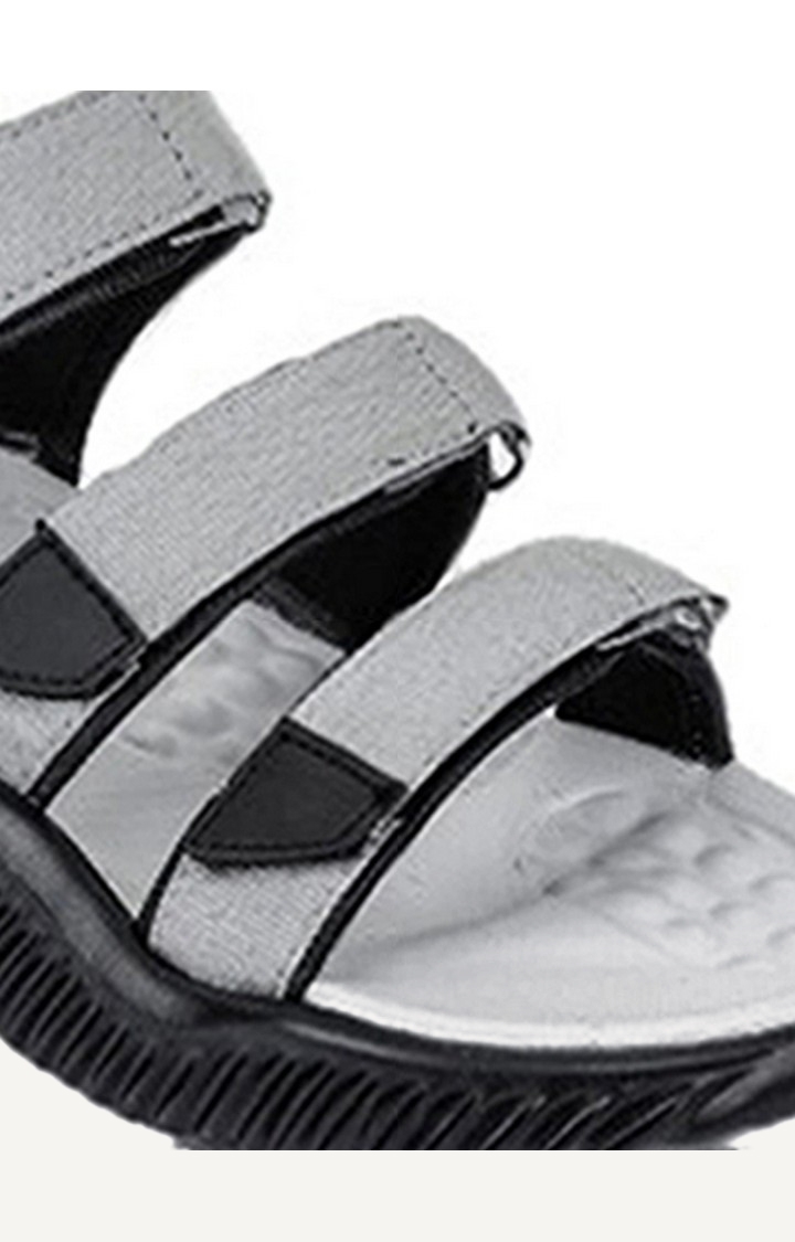 Men's Grey Velcro Open Toe Sandals