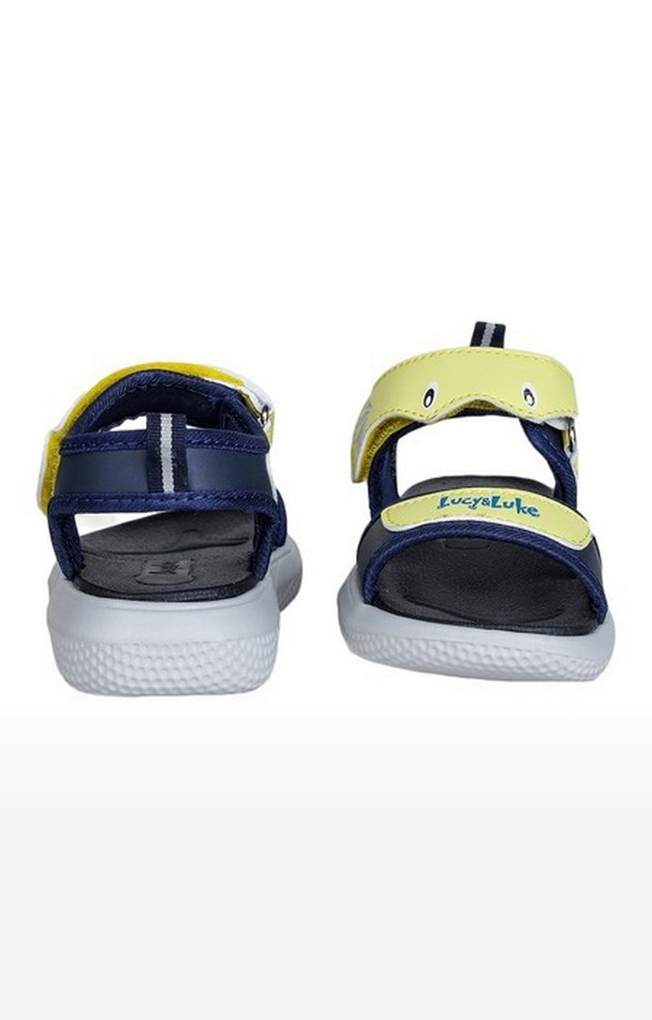 Unisex Yellow Velcro Open Toe Sandals