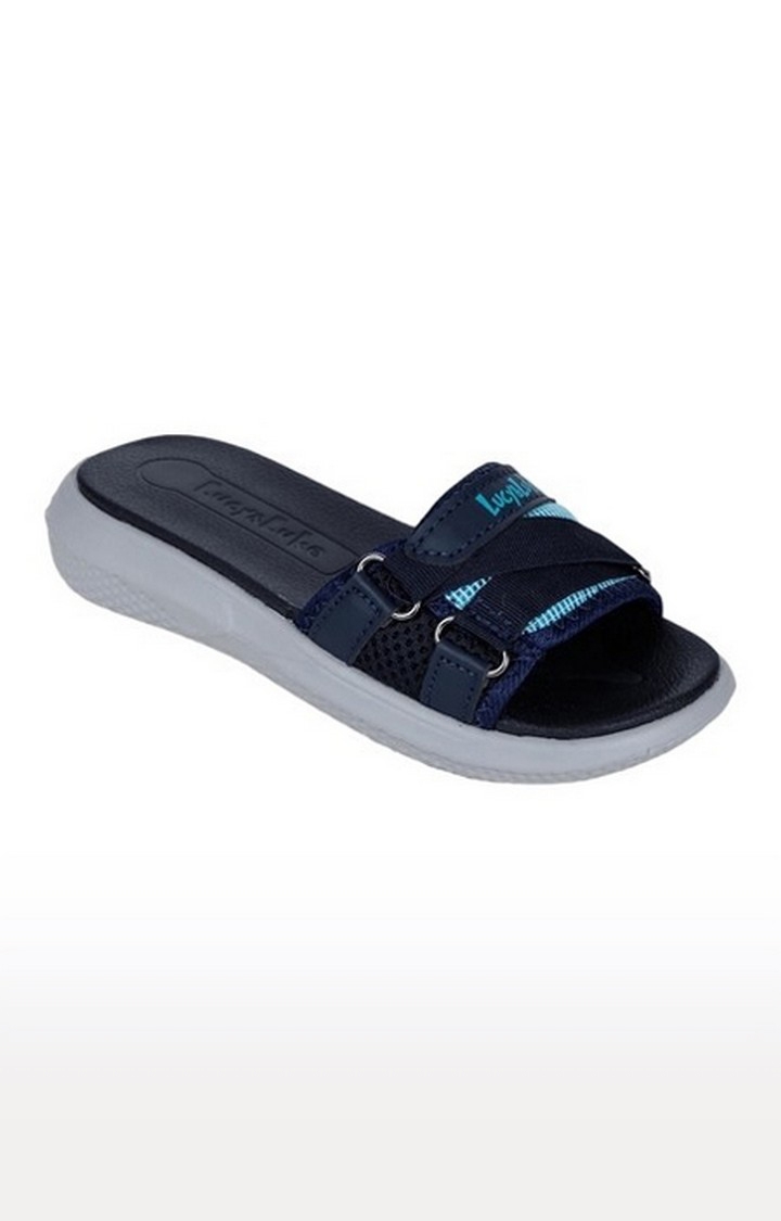 Unisex Blue Slip On Open Toe Flip Flops