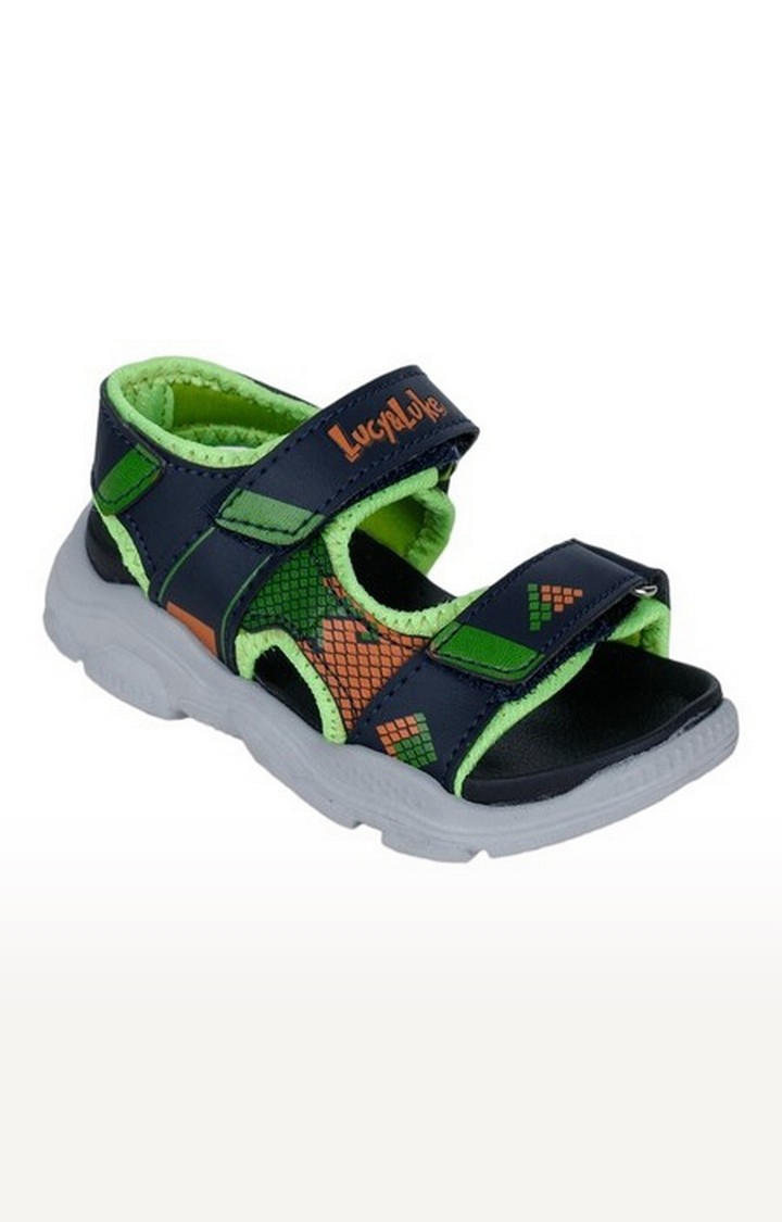 Liberty | Unisex Green Velcro Open Toe Sandals