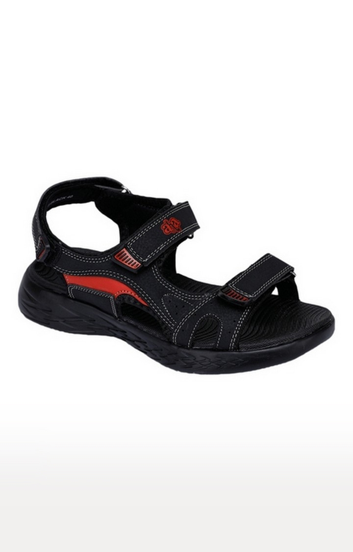 Liberty | Men's Black Velcro Open Toe Sandals