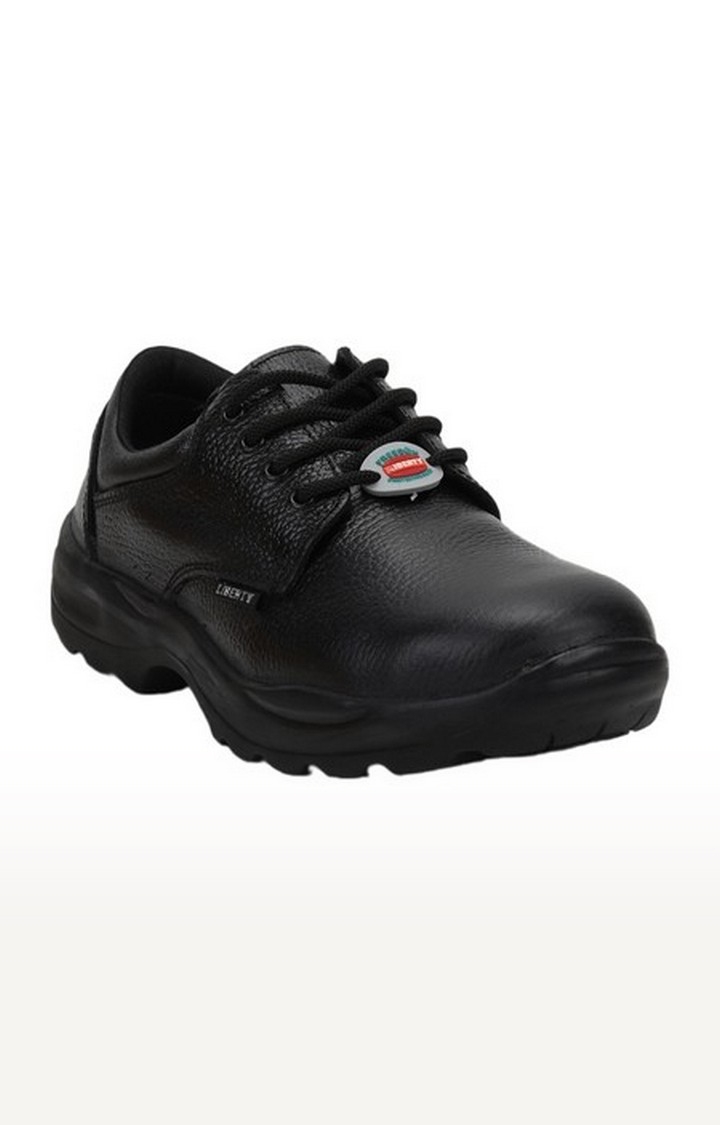 Men's Black Lace-Up Closed Toe School Shoes