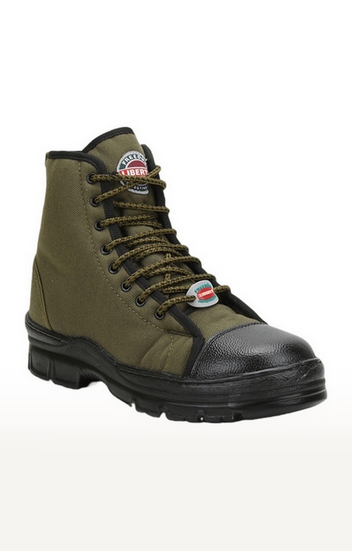 Liberty | Men's Green Lace up Round Toe Boots