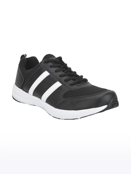 Men's Force 10 PU Black Running Shoes