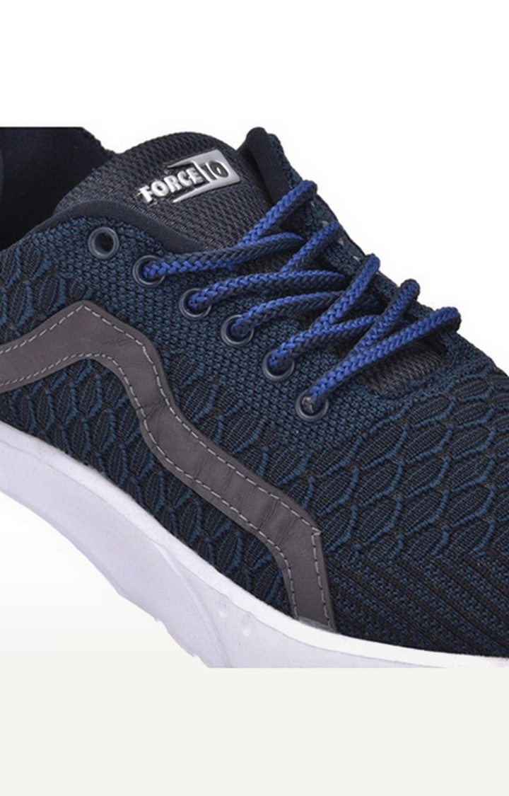 Men's Blue Lace-Up Round Toe Running Shoes