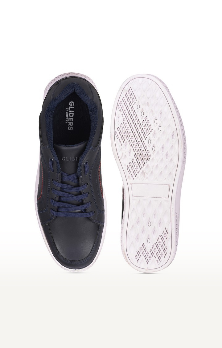 Men's Navy Lace up Round Toe Casual Lace-ups