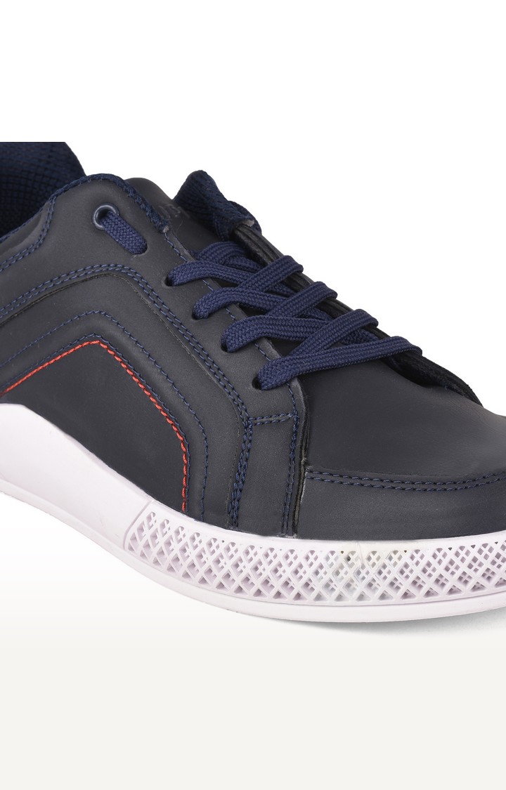Men's Navy Lace up Round Toe Casual Lace-ups