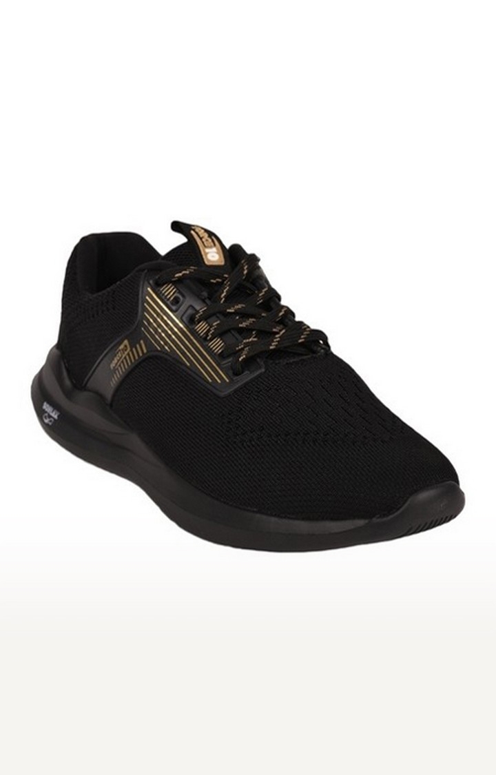 Liberty | Men's Black Lace-Up Closed Toe Running Shoes