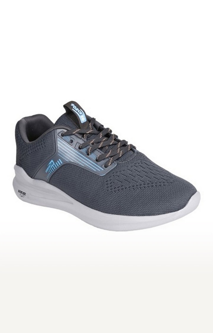 Liberty | Men's Grey Lace-Up Closed Toe Running Shoes
