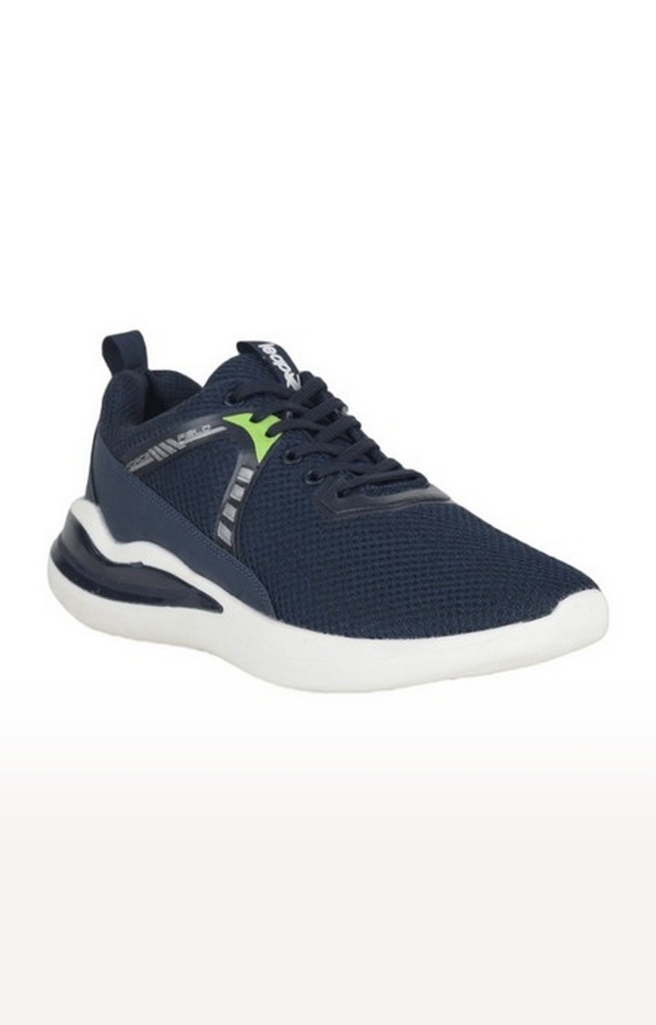Men's Blue Lace-Up Closed Toe Running Shoes