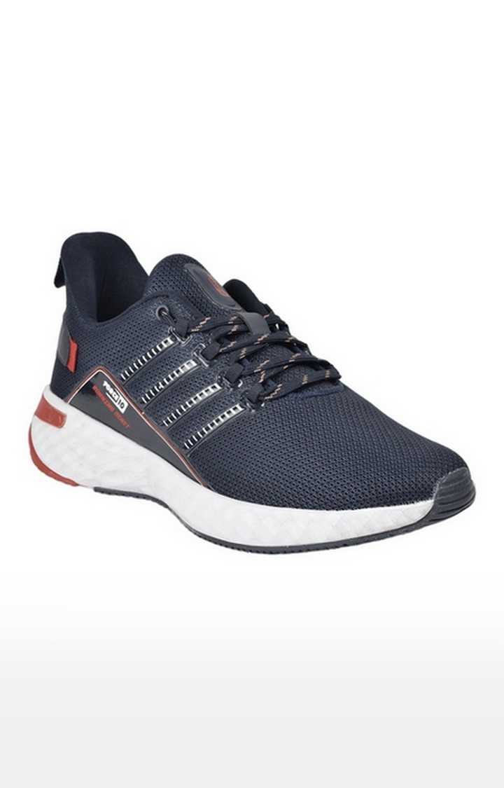 Men's Blue Lace-Up Round Toe Running Shoes