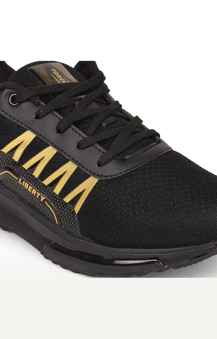 Men's Black Lace up Round Toe Running Shoes