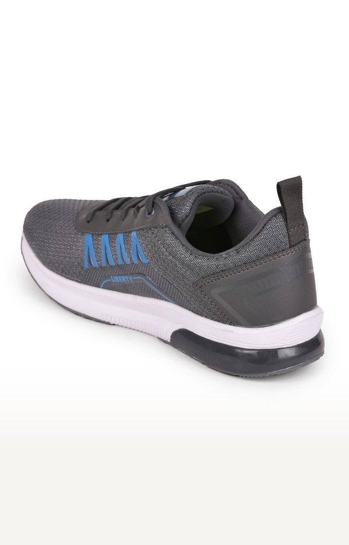 Men's Grey Lace up Round Toe Running Shoes