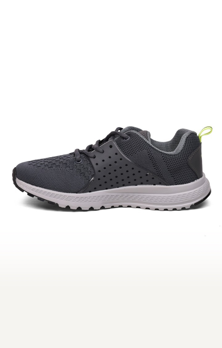 Women's Grey Lace up Round Toe Running Shoes