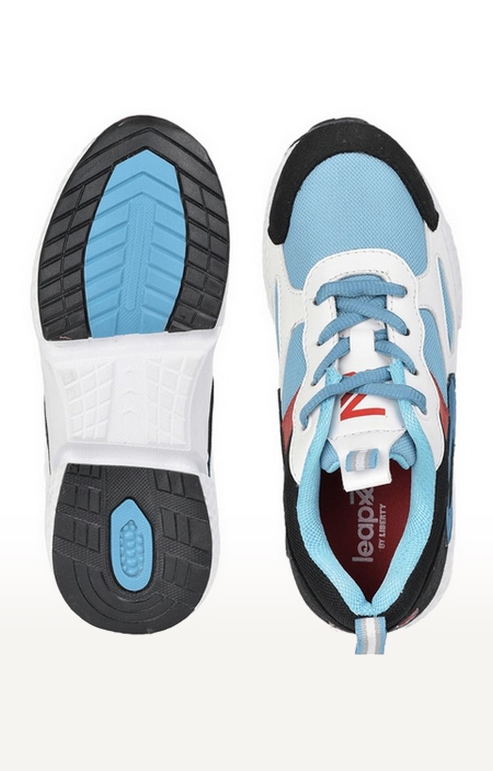 Unisex Blue Lace-Up Round Toe Running Shoes