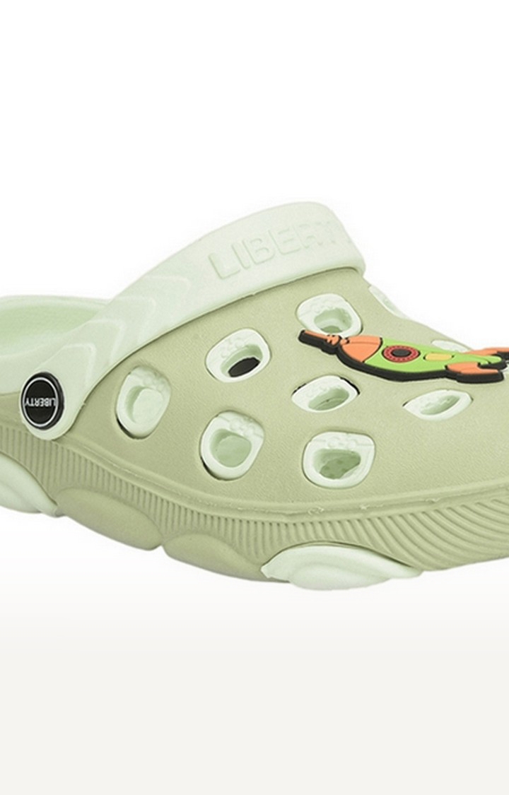 Unisex Green Slip On Round Toe Clogs