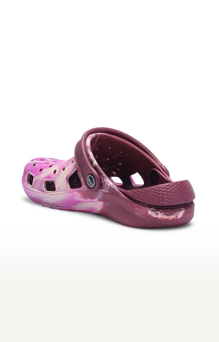 Women's Pink Slip on Round Toe Clogs