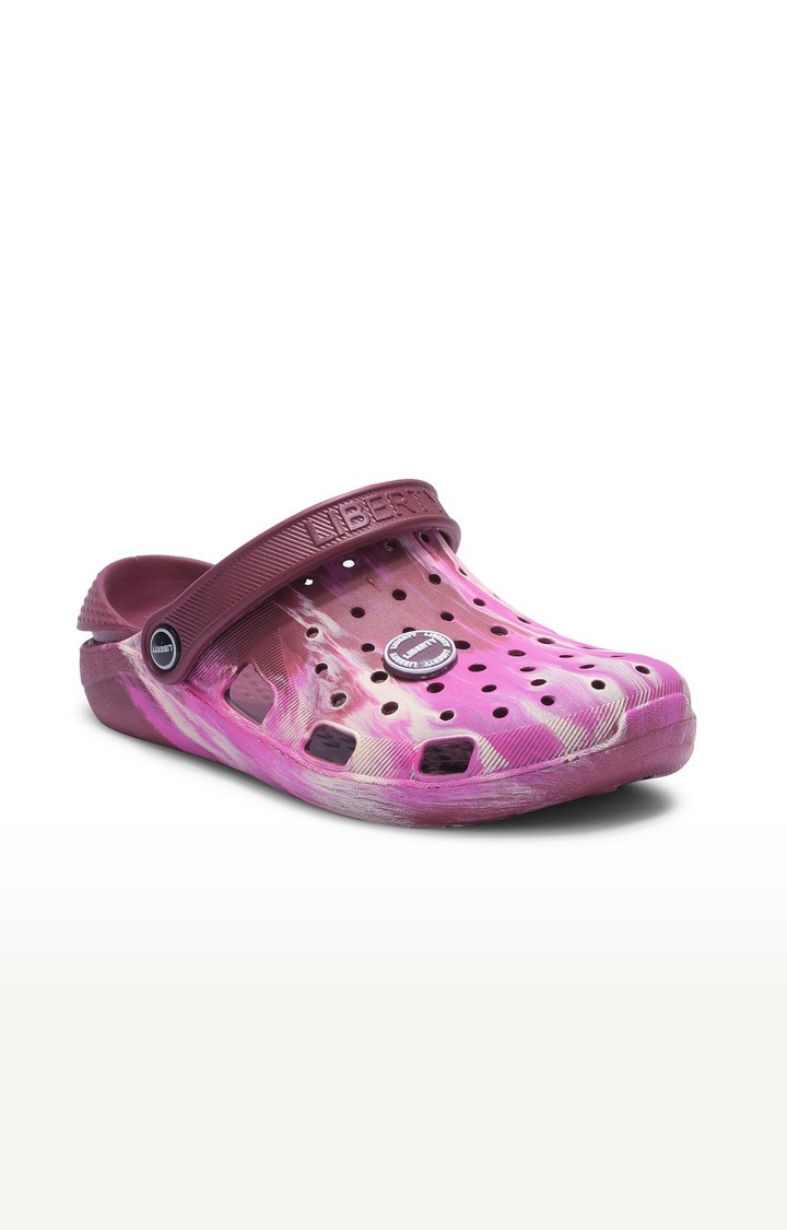 Liberty | Women's Pink Slip on Round Toe Clogs