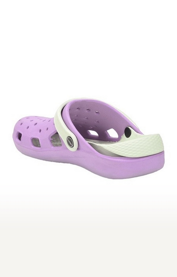 Women's Purple Slip On Round Toe Clogs