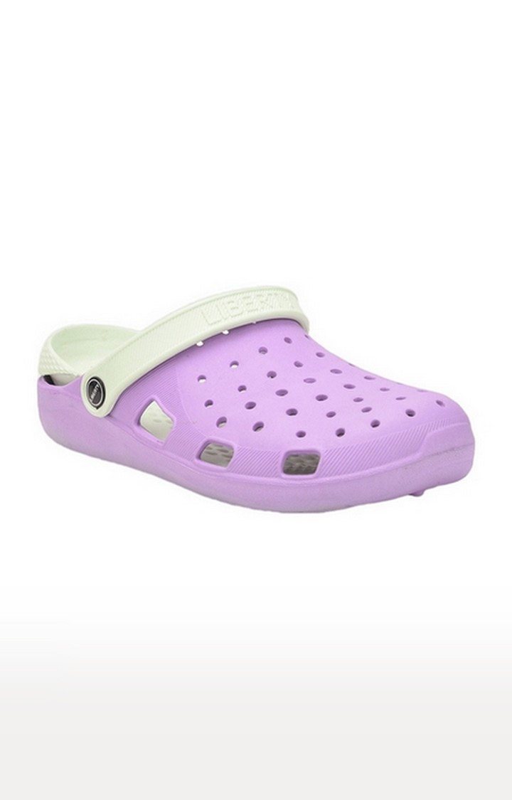 Women's Purple Slip On Closed Toe Clogs