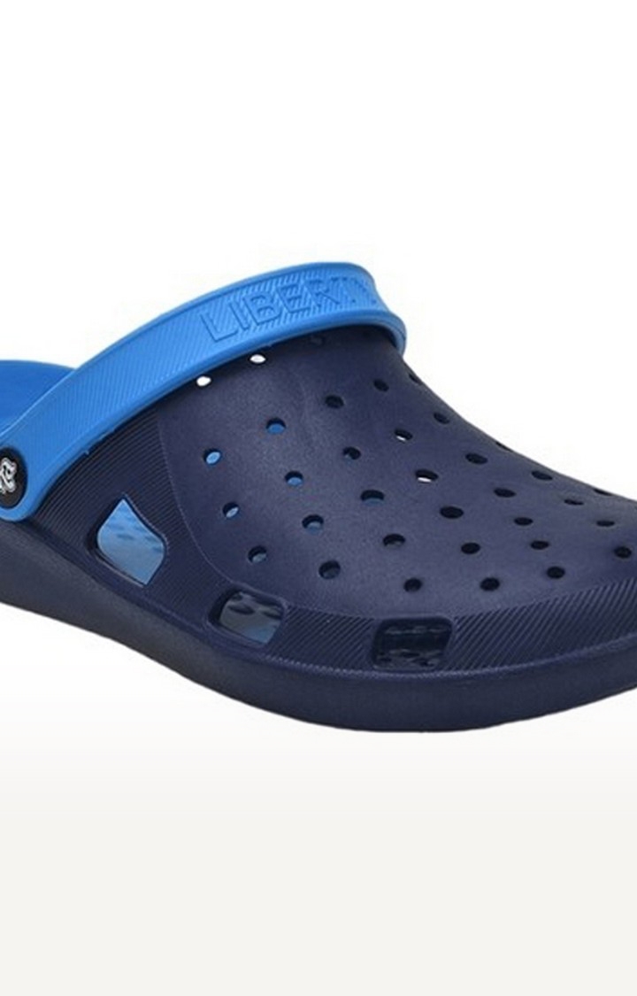 Men's Blue Slip On Closed Toe Clogs