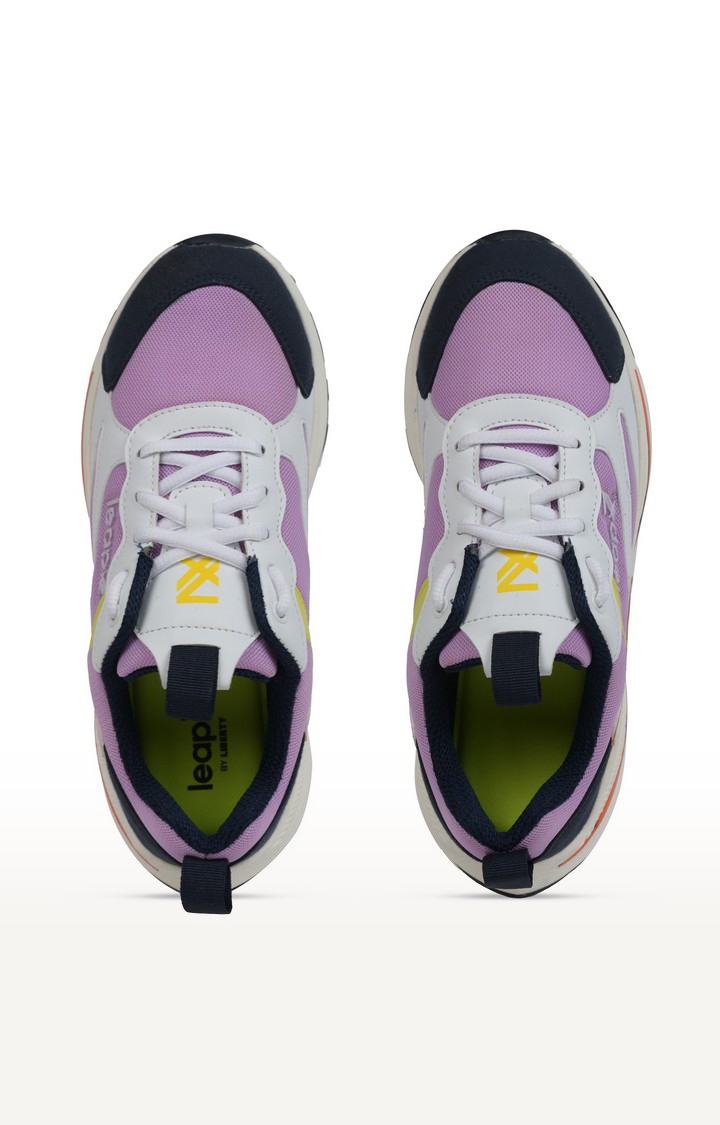 Liberty | Women's Purple Lace up Round Toe Running Shoes