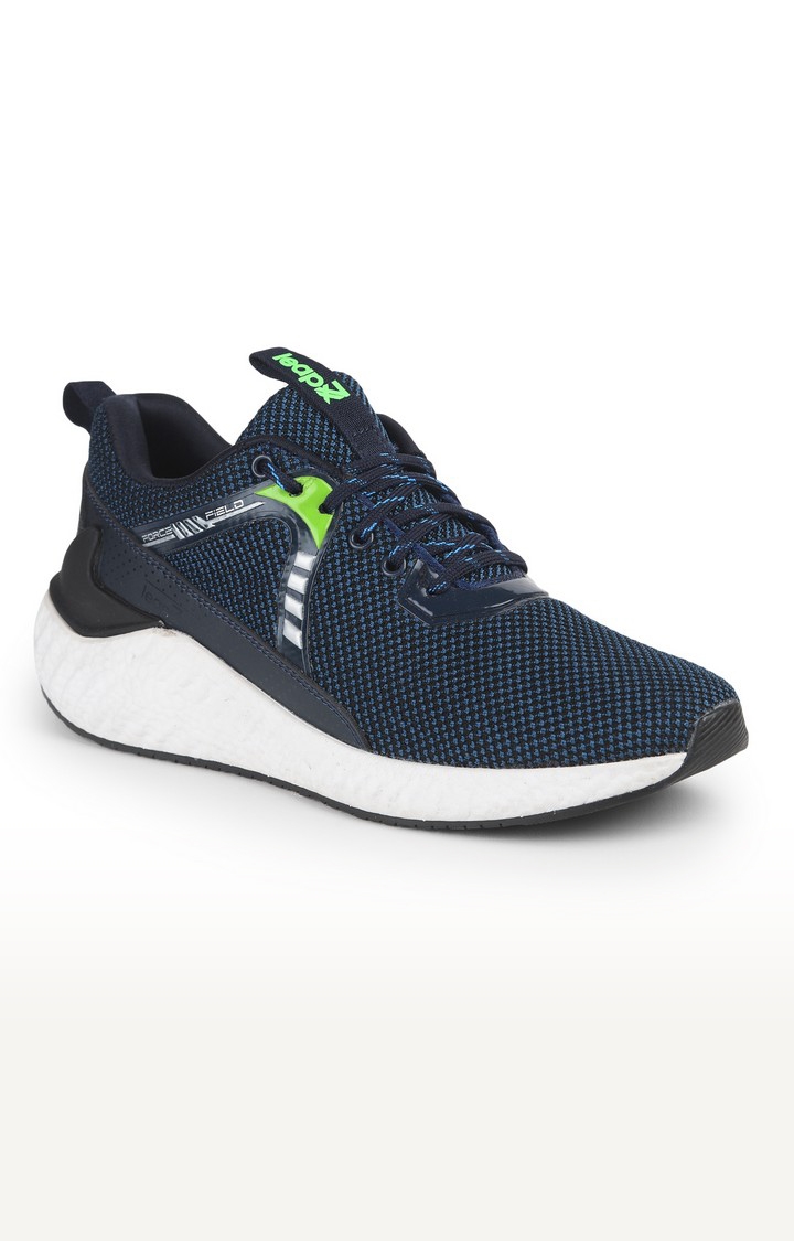 Men's Navy Lace up Round Toe Running Shoes