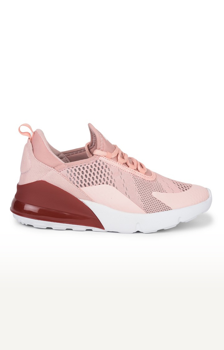 Liberty | Women's Peach Lace up Round Toe Running Shoes