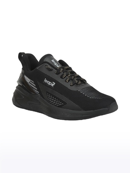 Men's LEAP7X Knit Black Running Shoes
