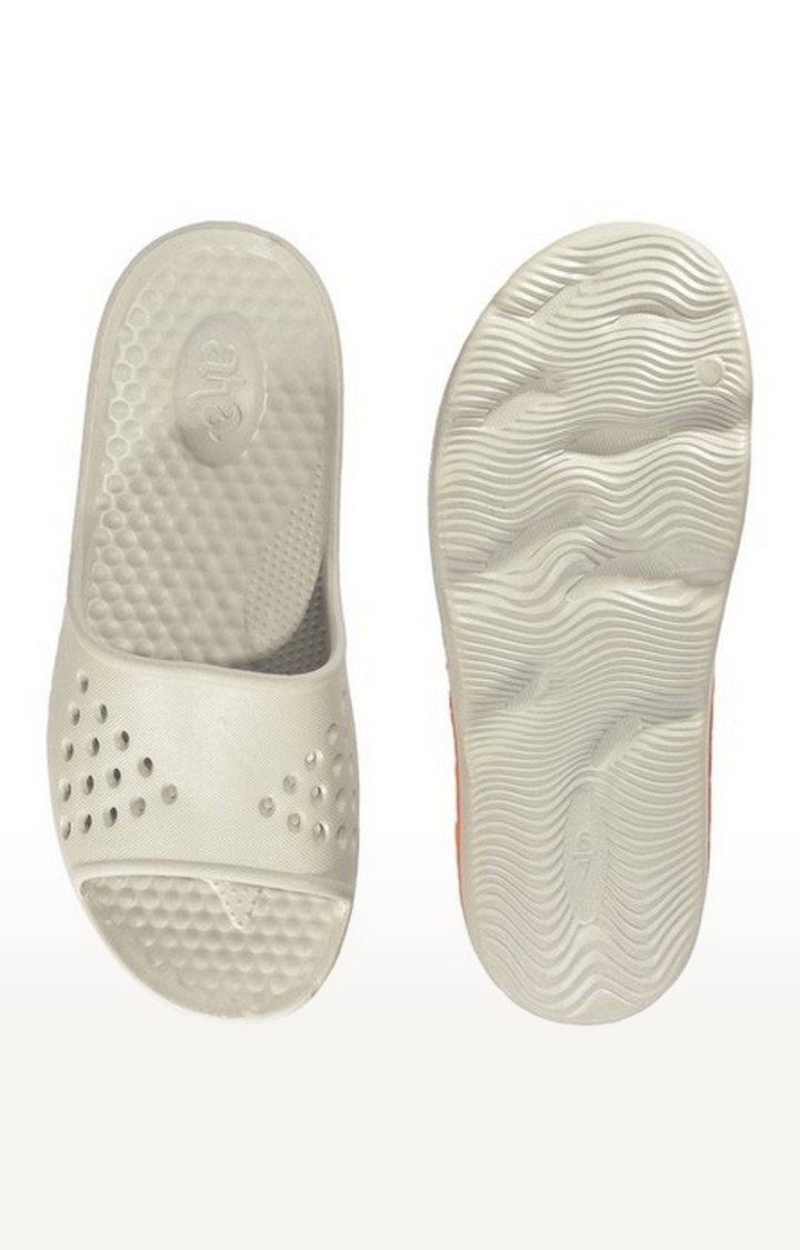 Men's Grey Slip On Open Toe Flip Flops