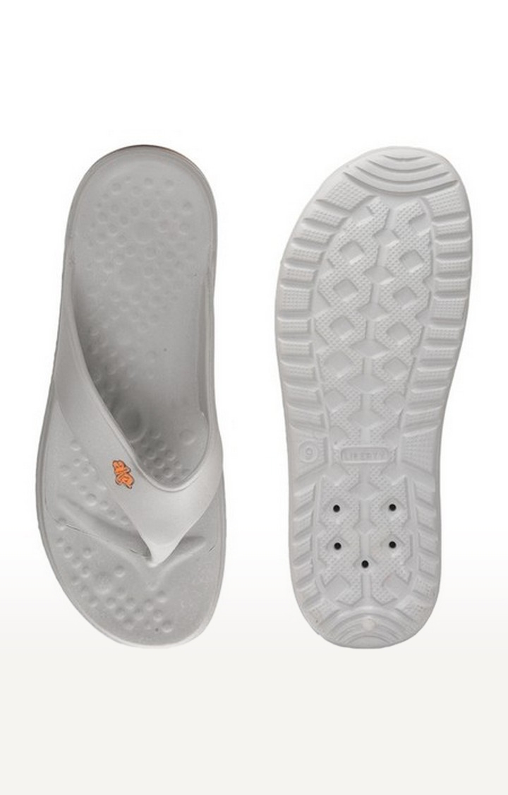 Men's Grey Slip On Split Toe Slippers