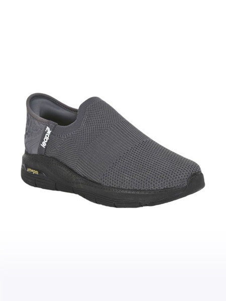 Men's LEAP7X Woven Grey Casual Slip-ons