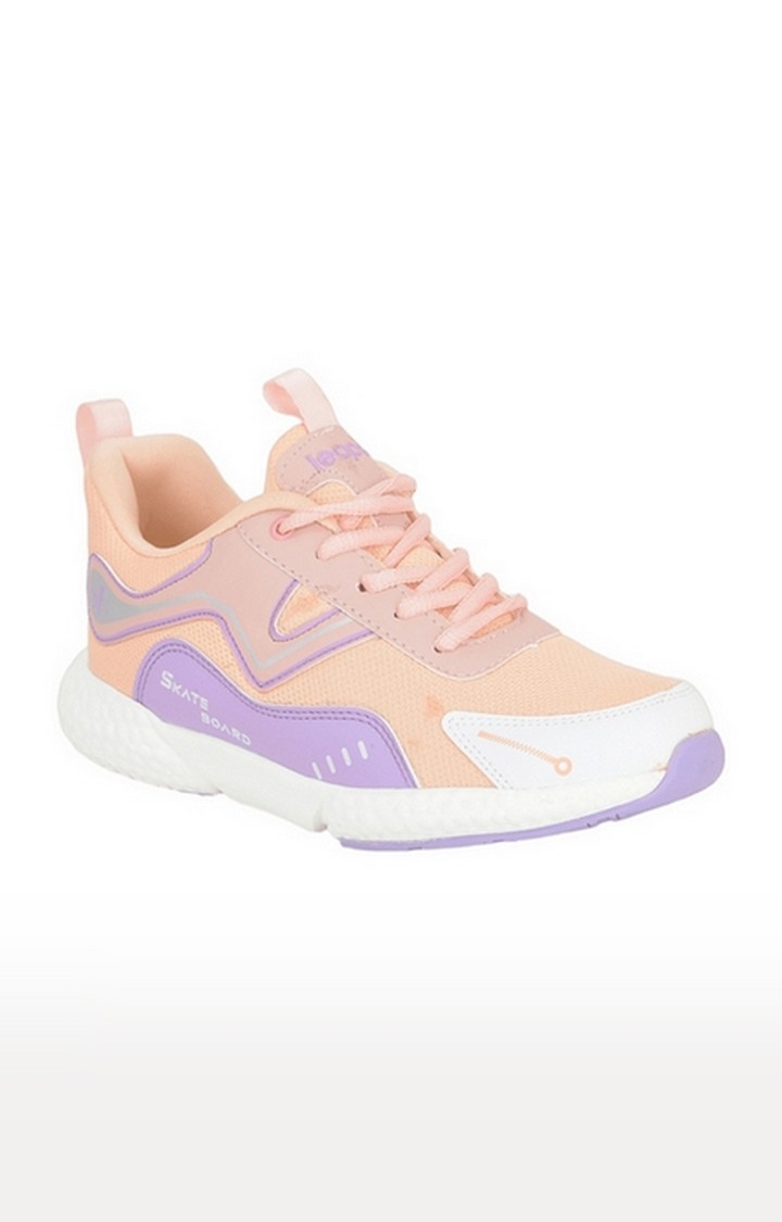 Liberty | Unisex Pink Lace-Up Round Toe Running Shoes