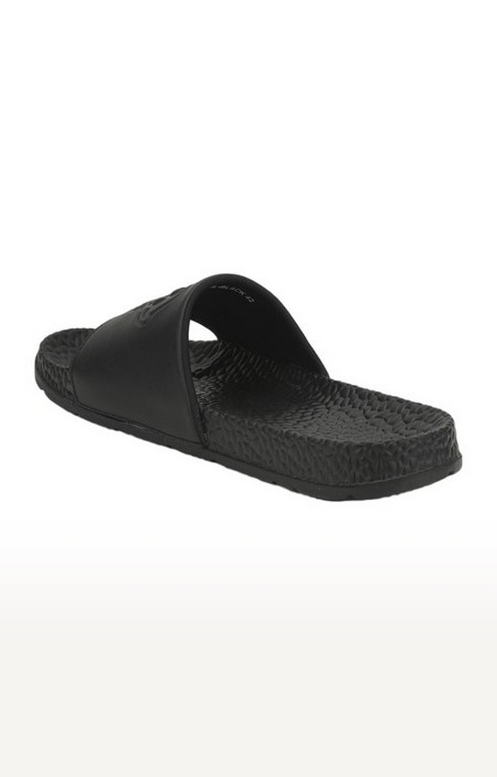 Men's Black Slip On Open Toe Flip Flops