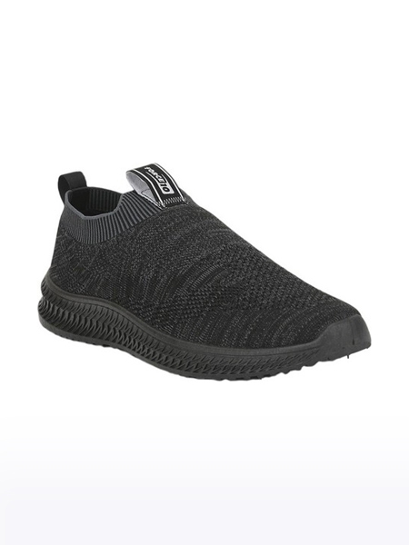 Men's Force 10 Woven Black Casual Slip-ons