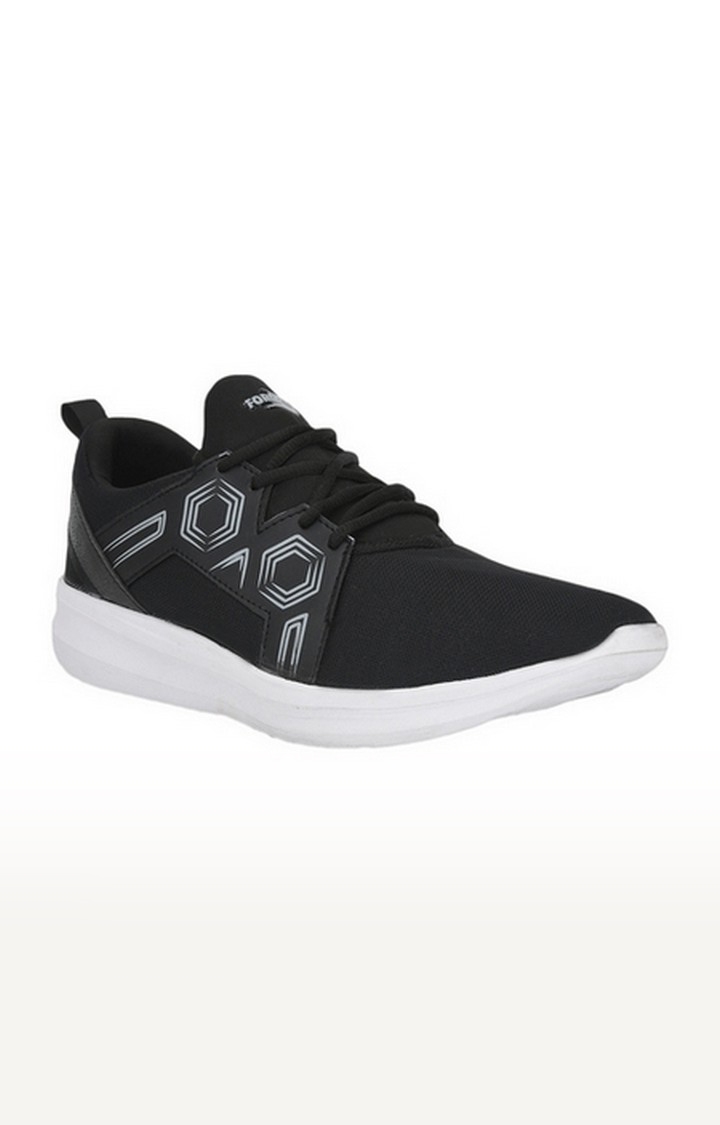 Liberty | Men's Black Lace-Up Round Toe Running Shoes
