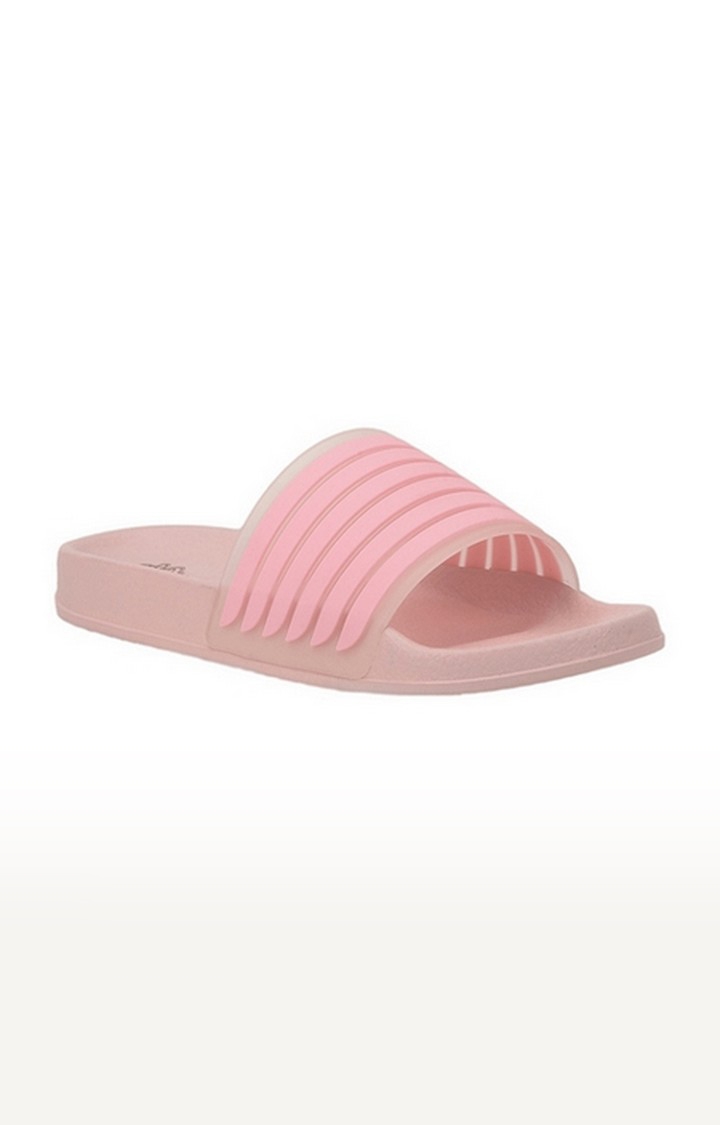 Women's Pink Slip On Open Toe Flip Flops