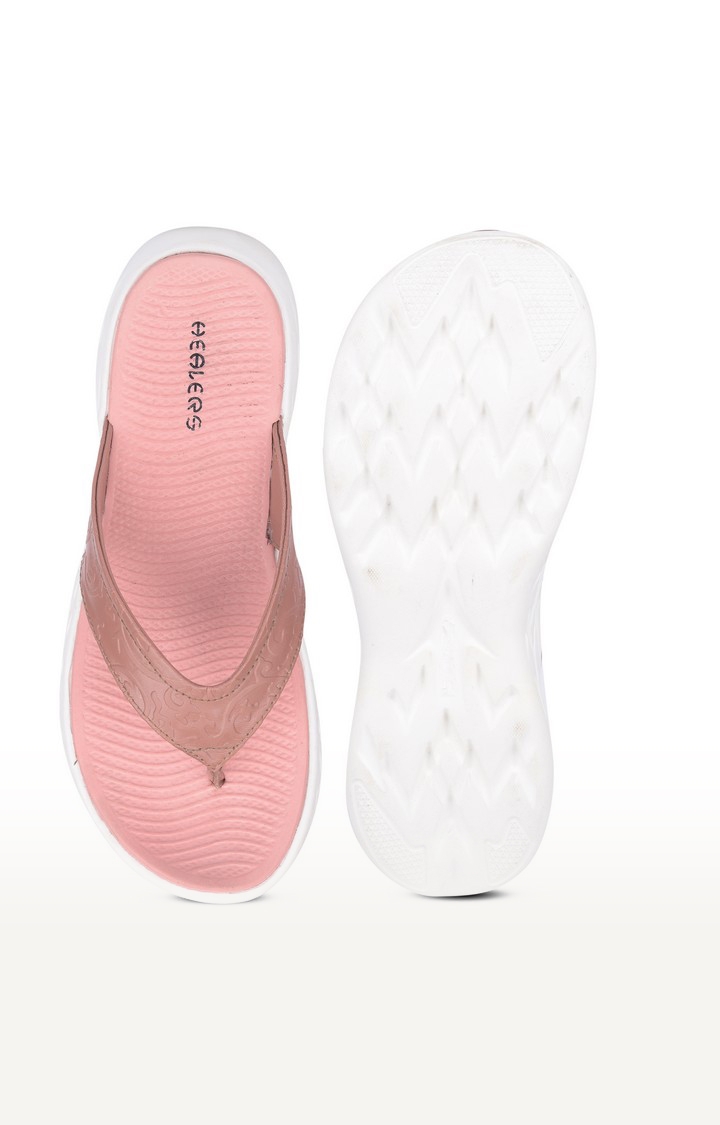 Women's Pink Slip On Split Toe Slippers
