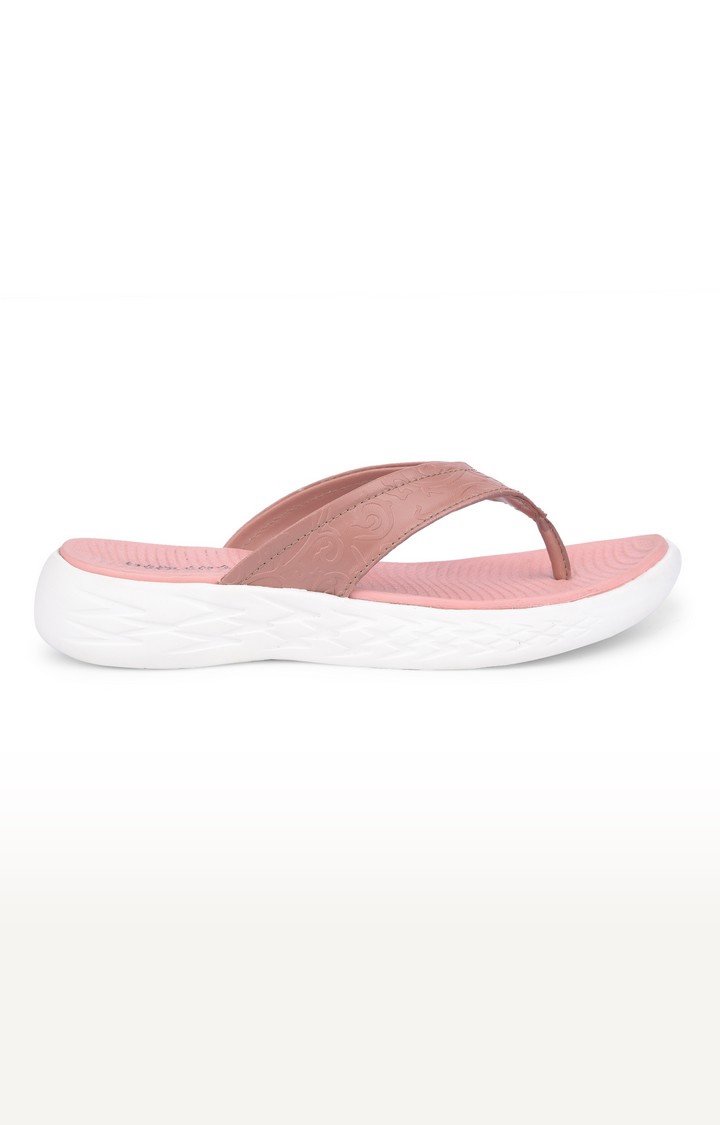 Women's Pink Slip On Split Toe Slippers