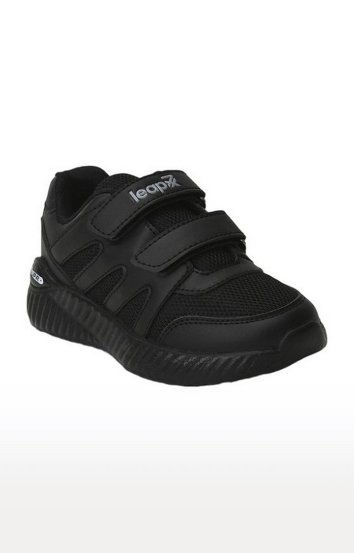 Liberty | Unisex Black Velcro Round Toe School Shoes