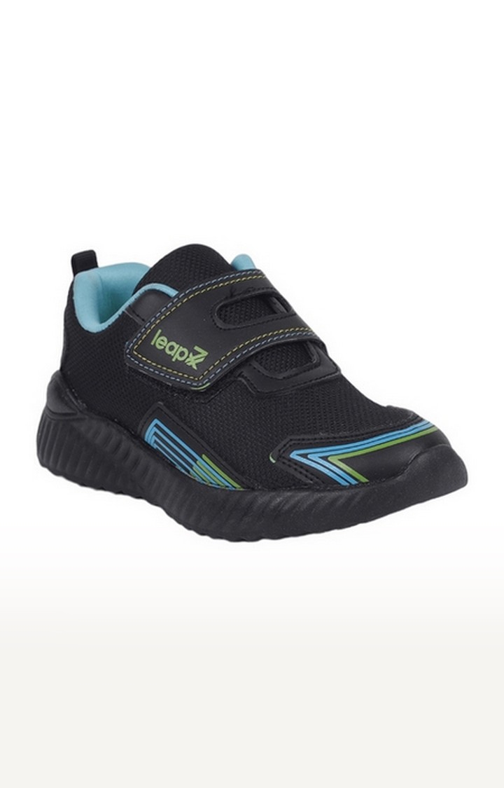 Leap7X By Liberty NITKID-2 Black Sports Shoes for Kids