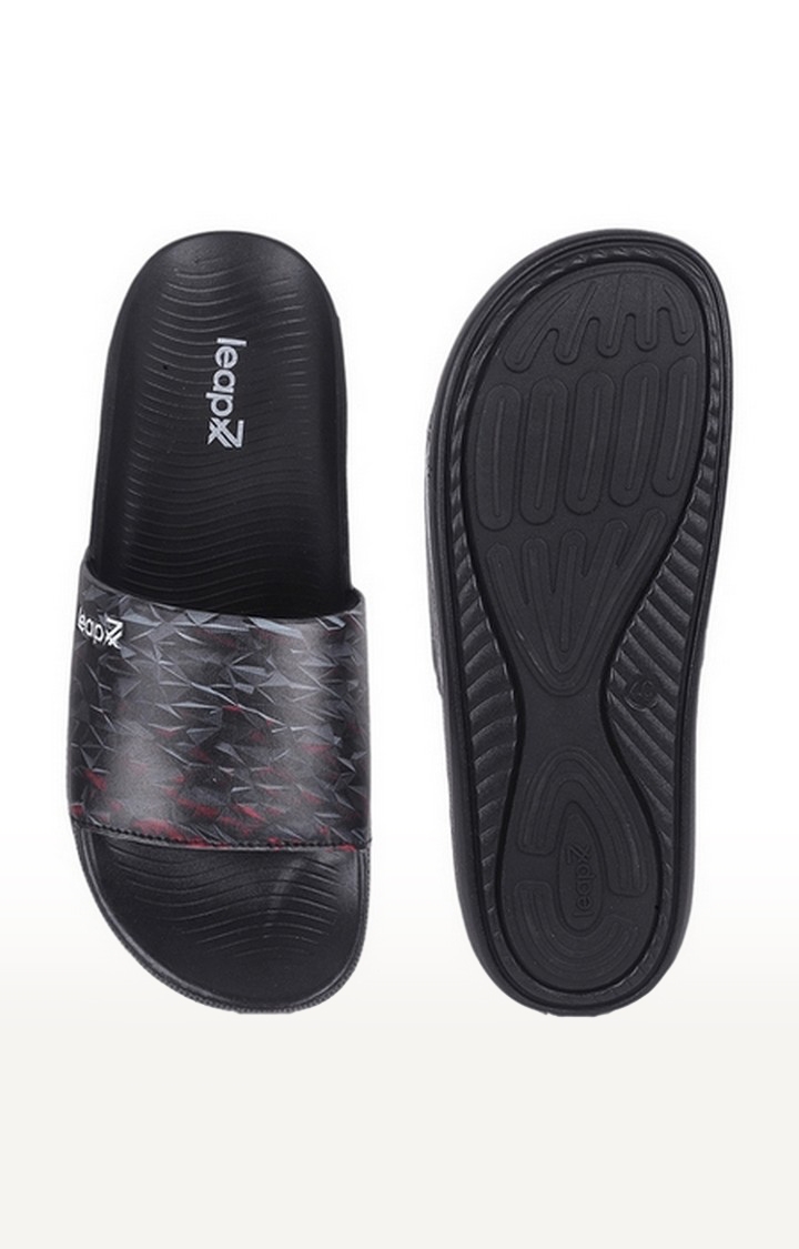 Men's Black Slip on Round Toe Flip Flops