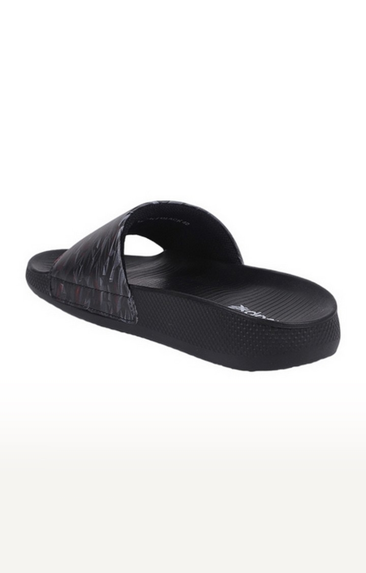Men's Black Slip on Round Toe Flip Flops
