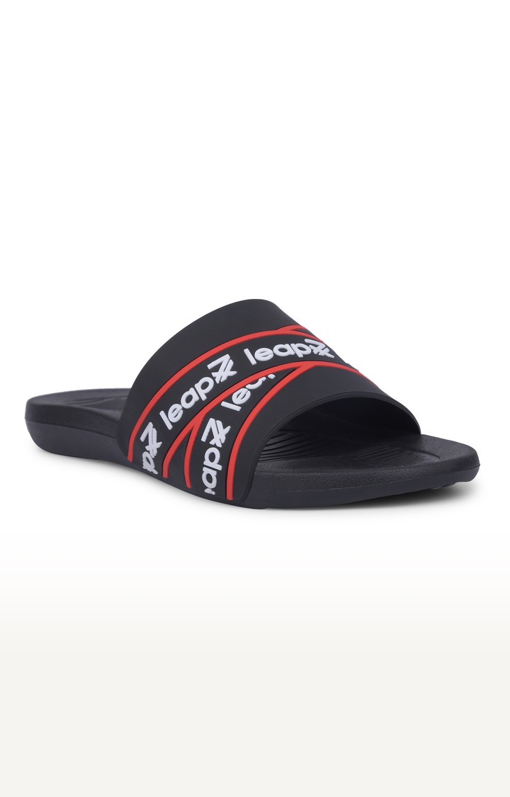 Men's Black Slip On Round Toe Flip Flops