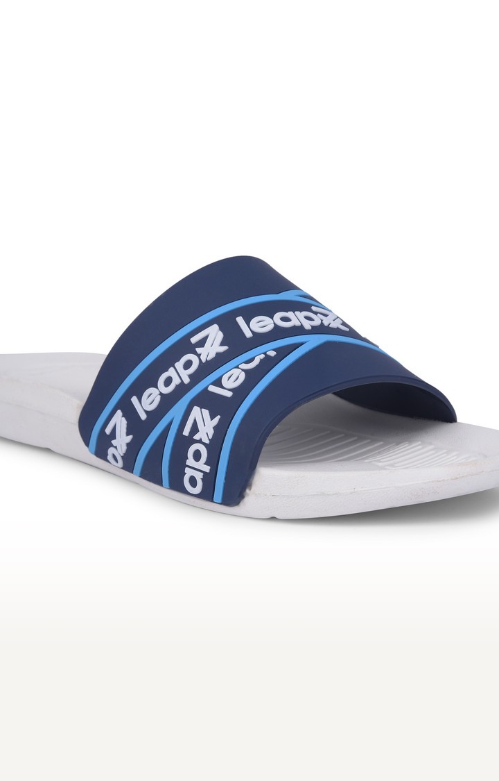 Men's Blue Slip On Round Toe Flip Flops