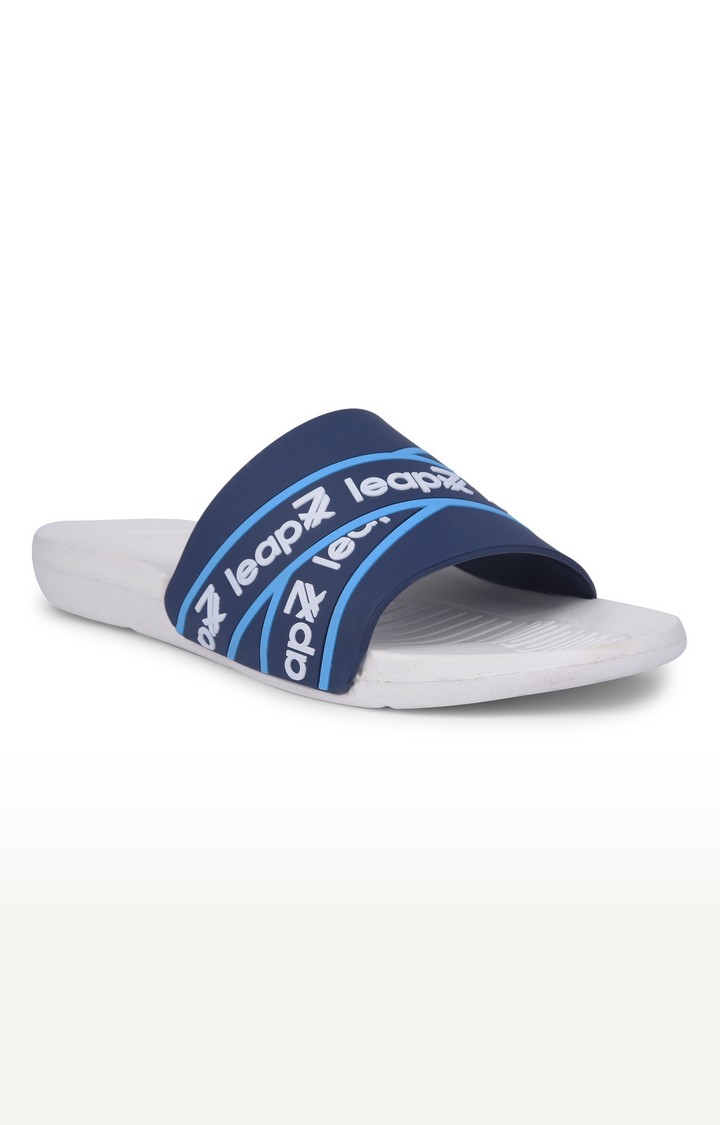 Men's Blue Slip On Round Toe Flip Flops