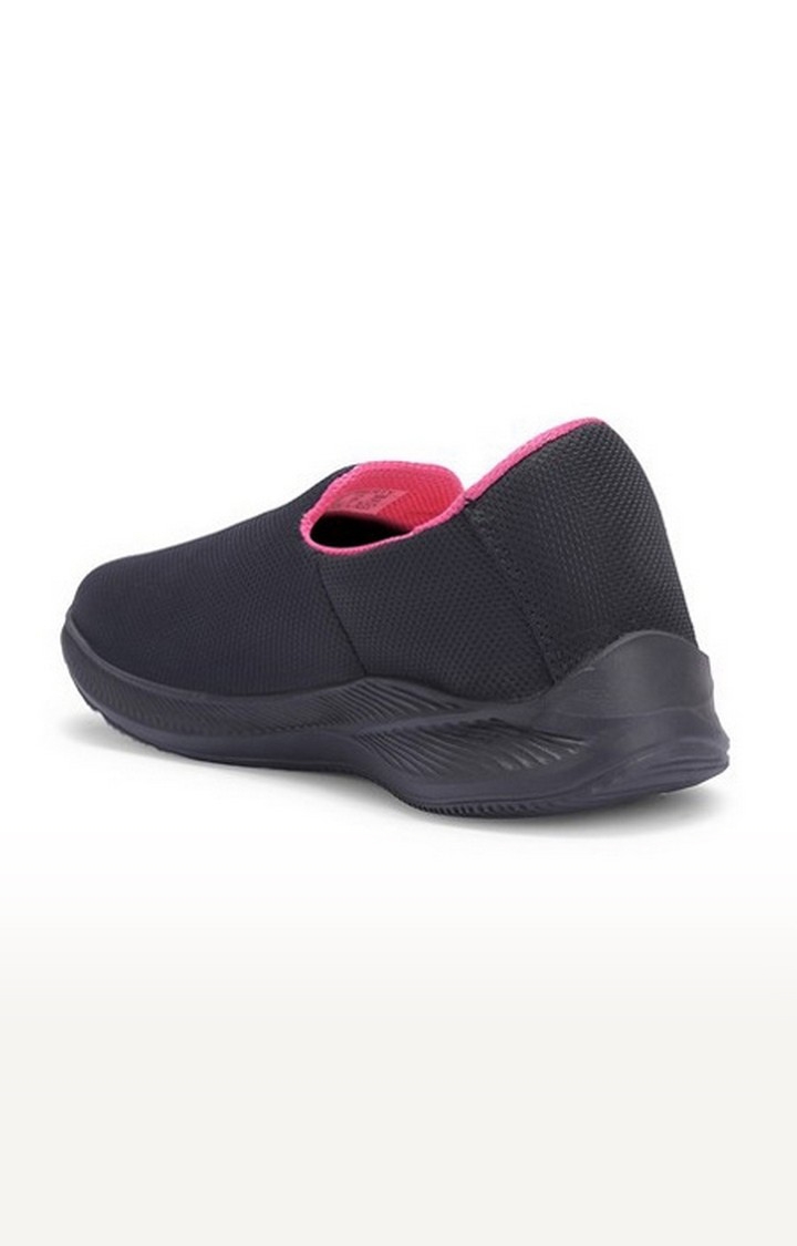Women's Black Lace-Up  Casual Slip-ons