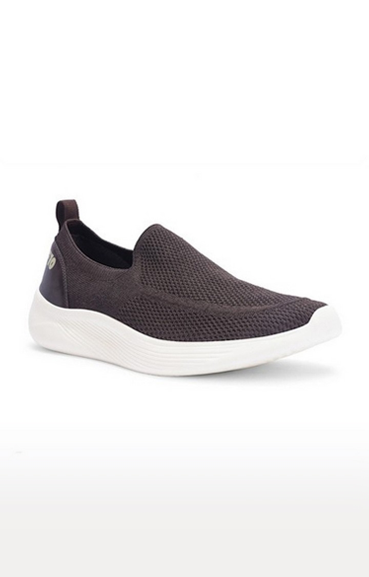 Men's Brown Lace-Up  Casual Slip-ons