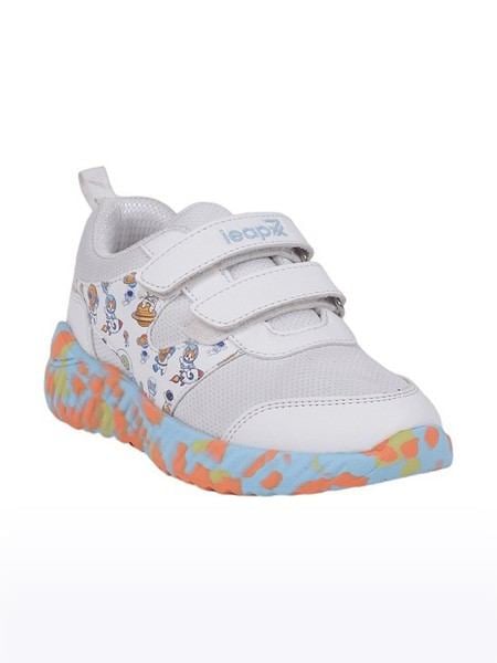 LEAP7X by Liberty NITKID 1 White Sports Shoes for Kids